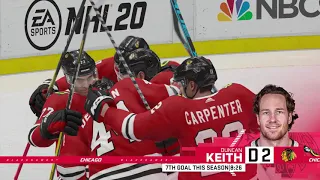 NHL 20 Season mode: New York Islanders vs Chicago Blackhawks - (Xbox One HD) [1080p60FPS]