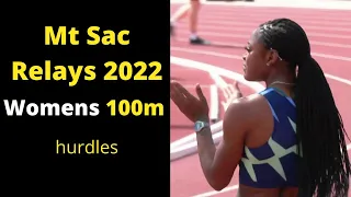 Womens track and field 2022.  100 m hurdles finals Mt Sac Relay