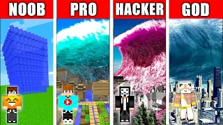 TSUNAMI NOOB vs PRO vs HACKER vs GOD w Minecraft z SmileSlow, Matruner i Sebek!