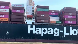 Massive Hapag Llyod with a second ship following