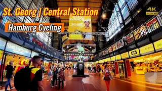 [ 4K ] Cycling through Hamburg | St. Georg | Außenalster | Central Station