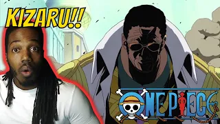 One Piece Reaction -  Episode 401-402 (Blind Reaction) - ADMIRAL KIZARU RAMPAGE - HE'S UNSTOPPABLE