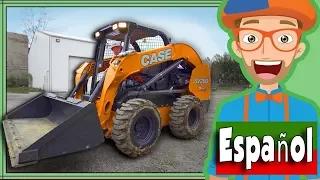 Carguero con Blippi Español | Camiones de Construcción para Niños | Cargadora Compacta