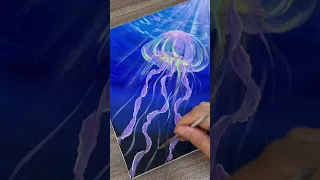 How To Paint A Jellyfish - Ocean Sea Life | Acrylic painting for beginners step by step | Paint9 Art