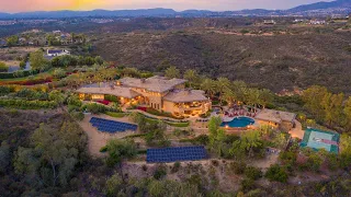 This $15,995,000 Resort Style Estate in San Diego has a long sweeping driveway