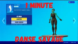 1 MIN NEW DANSE SAVAGE (NO SONG) / NOUVELLE DANSE SAVAGE (no song) BOUTIQUE FORTNITE 26