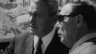Л.И.Брежнев и Д.А.Кунаев на Медео, Алма-Ата, 1974 год