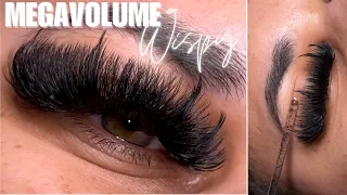 MEGAVOLUME + WISPY Eyelash Extension Tutorial | The BEST Wispy Technique | VIRAL