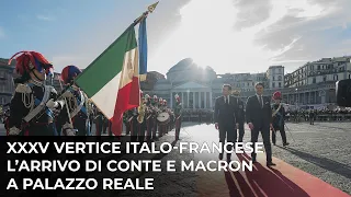 Vertice intergovernativo italo-francese, il Presidente Conte accoglie il Presidente Macron a Napoli