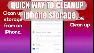 QUICK and FASTEST way to CLEAN UP IPHONE STORAGE!