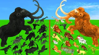 Prehistoric Mammals vs Shadow Itself Mammals Size Comparison Mammoth Vs Elephant Animal Epic Battle