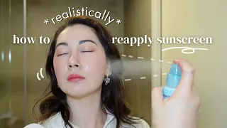 How to reapply sunscreen over makeup