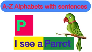 ALPHABETS WITH SENTENCES || A TO Z ALPHABETS WITH SENTENCES FOR KIDS