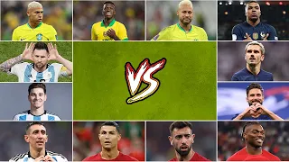 Argentina VS Brazil VS France VS Portugal (Meesi-Ronaldo-Neymar-Mbappe)