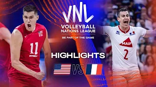 🇺🇸 USA vs. 🇫🇷 FRANCE - Highlights Quarter Finals | Men's VNL 2023