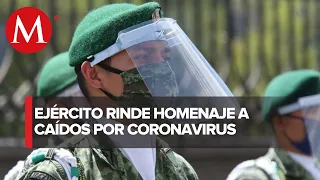 Con toque del silencio, Sedena honra a víctimas del coronavirus