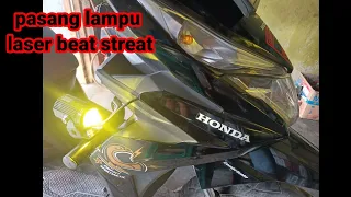 CARA PASANG LAMPU TEMBAK / LASER D2 DI HONDA BEAT - SKEMA RELAY LAMPU D2