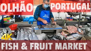 OLHÃO FISH AND FRUIT MARKET - ALGARVE - PORTUGAL 2021 4K