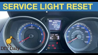 Hyundai i30 Service light Reset procedure