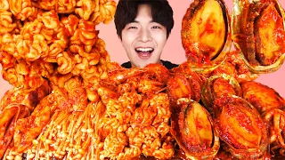 ENG SUB)Amazing! Spicy Seafood(Octopus,Squid,Enoki Mushroom) Eat Mukbang🔥ASMR 후니 Hoony Eatingsound