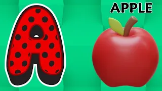 ABC Phonics Song - Toddler Learning Video Songs, A for Apple🍎,Nursery Rhymes, Alphabet Song for kids