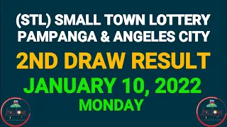 2nd Draw STL Pampanga, STL Angeles January 10 2022 (Monday) Result | SunCove Draw, Lake Tahoe Draw