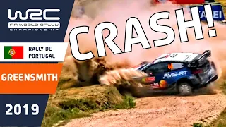 GREENSMITH crash Rally de Portugal 2019 BIG FAFE JUMP CRASH!