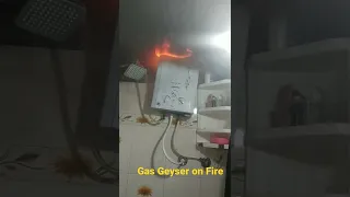 Gas Geyser Fire#ytshort