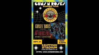 Guns N Roses LIVE in concert, FULL SHOW @ Kauffman Stadium; Axel Rose, SLASH - KC ROCK FEST LIVE!