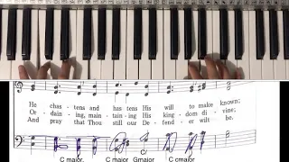 We Gather Together Easy Piano Chords for Beginner in C Major SDA hymnals #5