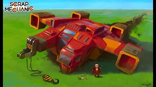 "Призимлились на космическом корабле-scrap mechanic #1