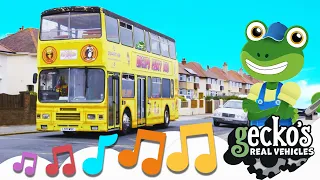 Party On The Party Bus｜NEW Kids Song｜Gecko's Real Vehicles Music｜Trucks For Children