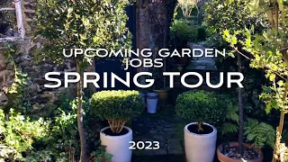 Spring garden tour upcoming gardening jobs #springgarden #gardentour #springgardening