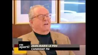 En aparté avec Jean-Marie Le Pen le 02/04/2007