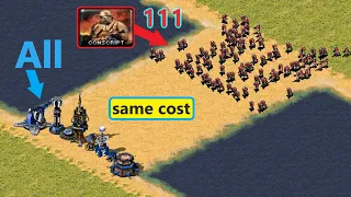 All Base Defenses vs Conscripts - Same Cost - Red Alert 2