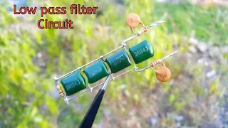 How to make low frequency filter | Diy heavy bass booster circuit using pf capacitors.