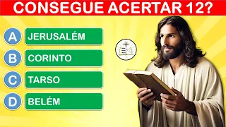 12 PERGUNTAS BÍBLICAS DE NÍVEL FÁCIL MÉDIO E DIFÍCIL - QUIZ BÍBLICO #2