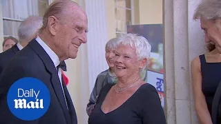 Prince Philip greets Judi Dench and the James Bond cast - Daily Mail