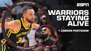 Warriors FIGHTING TO STAY ALIVE for Playoffs 🔥 + LeBron's career closing soon? 😳 | SportsCenter