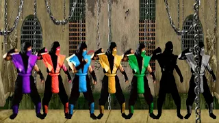 MK MORTAL KOMBAT SCORPION SUBZERO REPTILE ERMAC RAIN SMOKE NOOB SAIBOT SHAO KAHN GORO KINTARO MOTARO