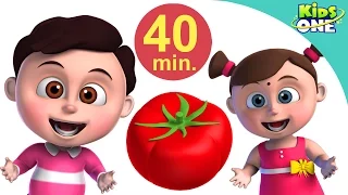 लाल टमाटर | Lal Tamatar | हिंदी बालगीत | Hindi Rhymes for Kids | 40 Min Compilation | KidsOne Hindi
