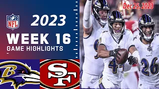 Baltimore Ravens vs San Francisco 49ers FULL GAME 12/25/23 | NFL Highlights Today Week 16