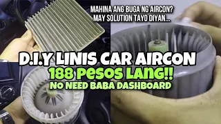 D.I.Y. Linis Car Aircon NO NEED BABA DASHBOARD | how to clean car aircon Mirage G4 #reels #kaalaman