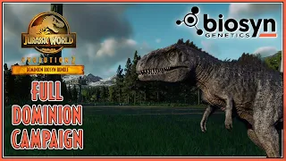 FULL DOMINION CAMPAIGN!!! | JURASSIC WORLD DOMINION BIOSYN EXPANSION | JURASSIC WORLD EVOLUTION 2 |