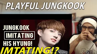 This is gold!! - JUNGKOOK IMITATING HIS HYUNG! | Reaction