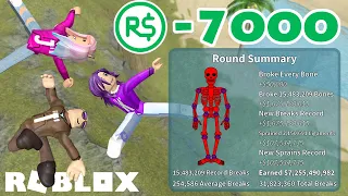 I SPENT 7000 ROBUX (R$) AND BROKE 15,000,000 BONES! / ROBLOX