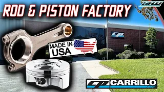 How Racing Engine Parts Are Made! CP Carrillo Factory Tour & Behind The Scenes (Rods & Pistons)