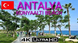 ANTALYA 4K KONYAALTI BEACH street walking May 2023 4K 60FPS HDR no commentary