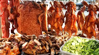 For Meat lovers! Crispy Pork Belly, Braised Pork & Roasted Ducks - Cambodian Street Food