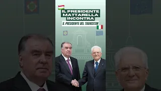 Il Presidente #Mattarella ha ricevuto il Presidente della Repubblica del #Tagikistan Emomalī #Rahmon